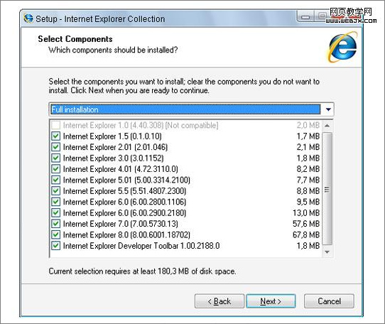 9&10、老版本的Internet Explorer
